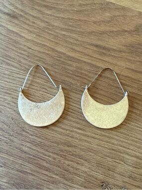 Vintage gold crescent earrings
